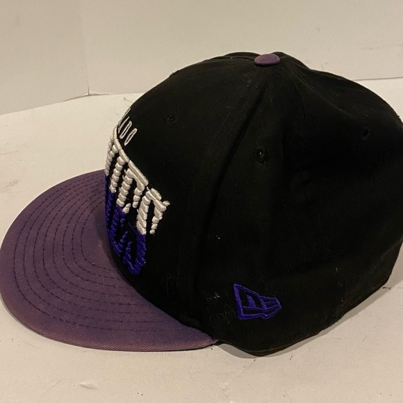 Vintage New Era MLB Colorado Rockies Baseball Hat Raised Embroidery Snapback - Picture 4 of 9
